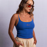 Staple Ribbed Tank - Blue