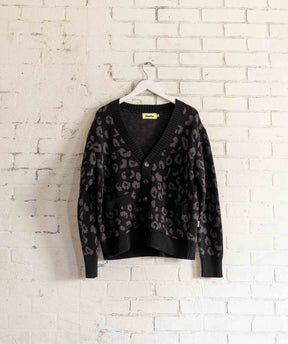 Black Leopard Cardigan