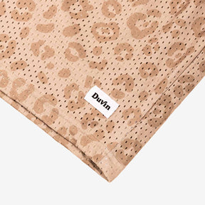 Leopard Mesh Lounge Short Tan