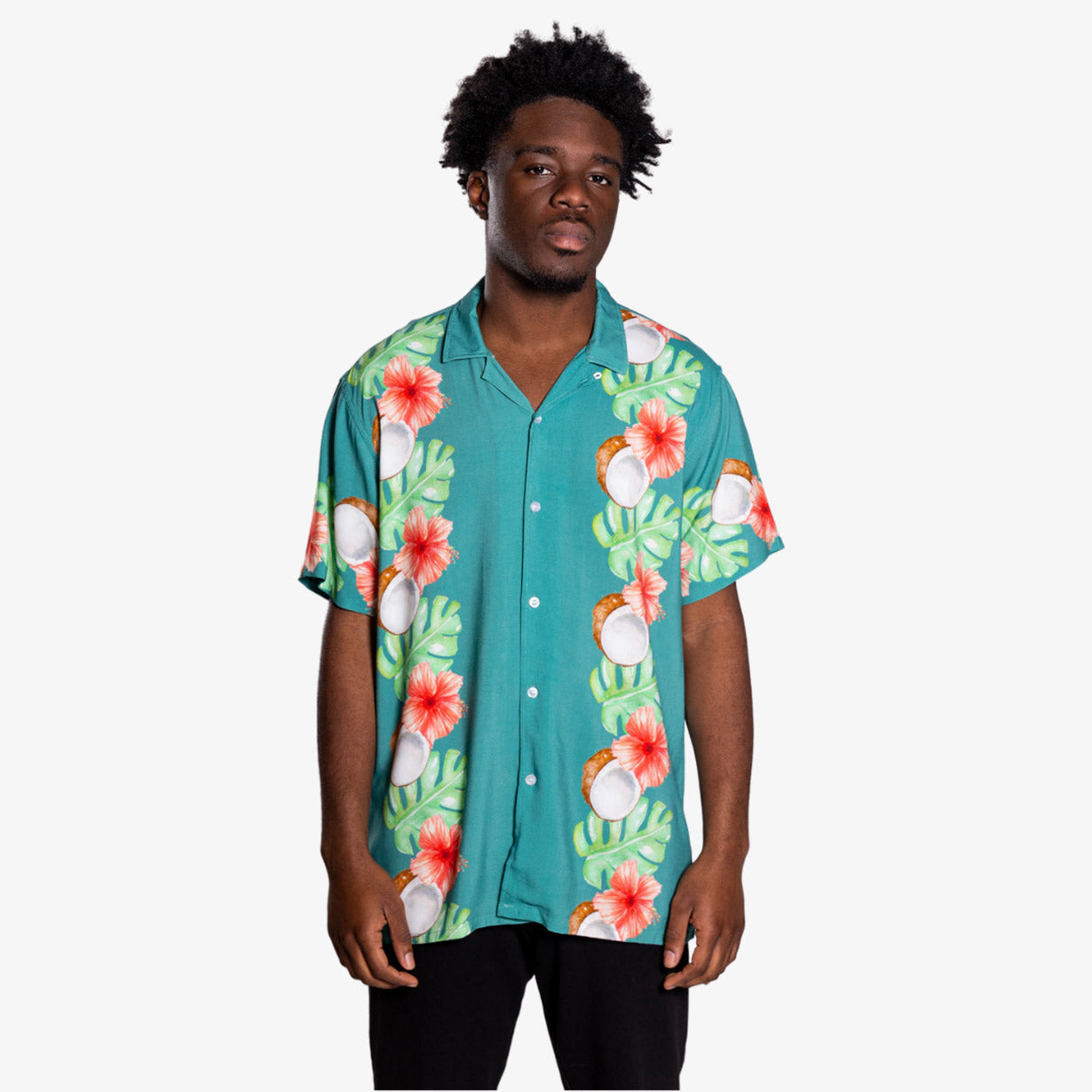 Tropical Coconut Buttonup Shirt