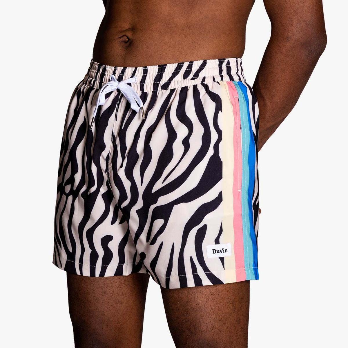 Zebra Disco Swim Short (Brief Liner)