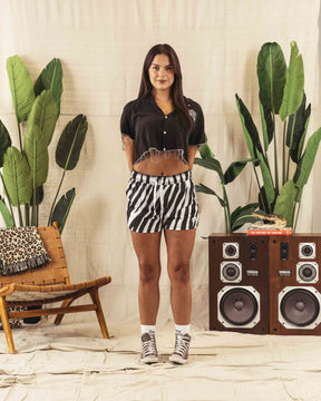 Zebra Mesh Lounge Short